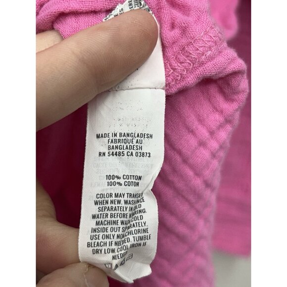 Aerie Pool to Party Gauze Coverup Shirt Small Pink Button Down Front Shirt Top - Picture 10 of 10